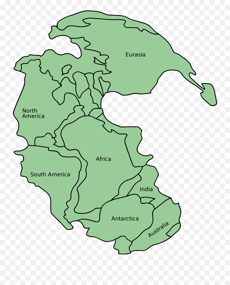 Pangaea Continents - World 5000 Years Ago Png,Continents Png