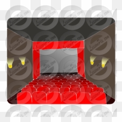 Movie Theater Stencil For Classroom Therapy Use - Great Illustration Png,Movie Theater Png