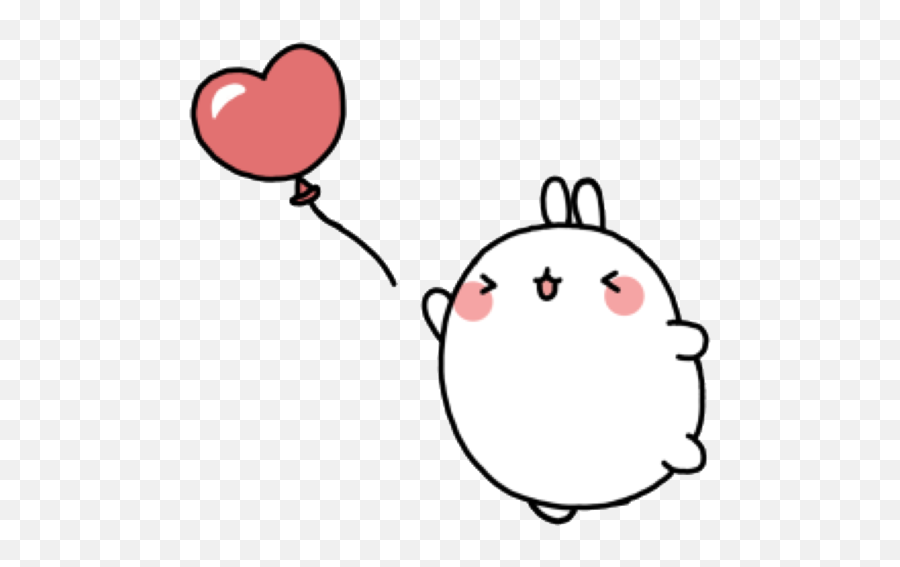 Molang Cute Kawaii Pastel Pink Heart Love Freetoedit - Kawaii Cute Heart Transparent Png,Kawaii Heart Png
