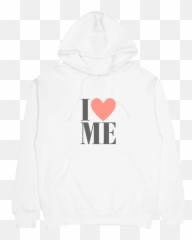 I Love Me White Hoodie - Hooded Png,White Hoodie Png
