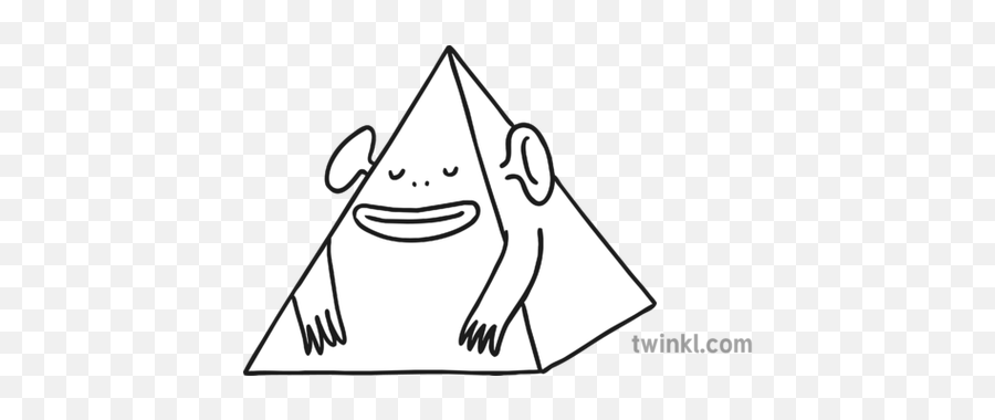 Pyramid Alien Black And White Illustration - Twinkl Dot Png,Pyramid Head Png