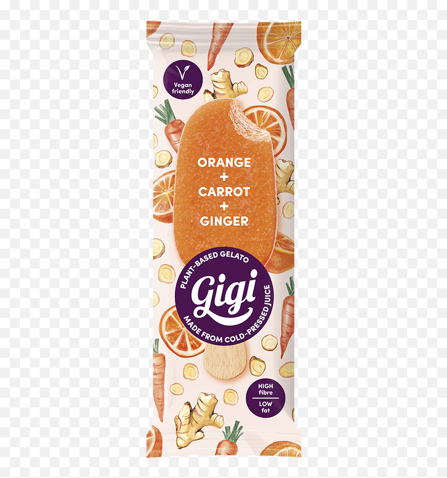 Orange - Ginger Carrot Ice Cream Gigi Gelato Fitness Nutrition Png,Carrot Transparent