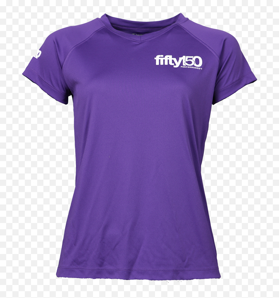 Purple Double Dry Womens V - Neck Tshirt Small White Logo Short Sleeve Png,Lavender Logo