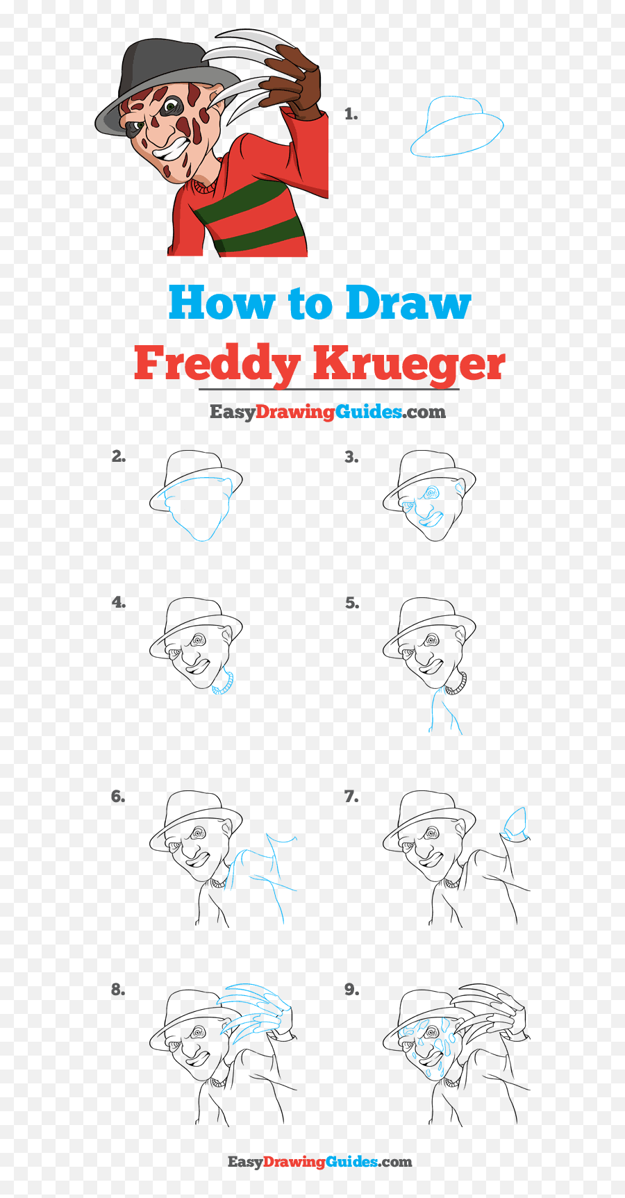 How To Draw Freddy Krueger From Nightmare - Draw A Christmas Stocking Png,Nightmare On Elm Street Logo