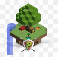Create Minecraft Server Logo - Skyblock Island Transparent png