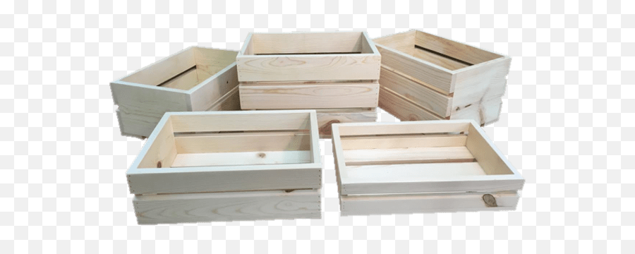 Large Pine Wood Crates - Short Wooden Crate Transparent Short Wood Crate Png,Crate Png