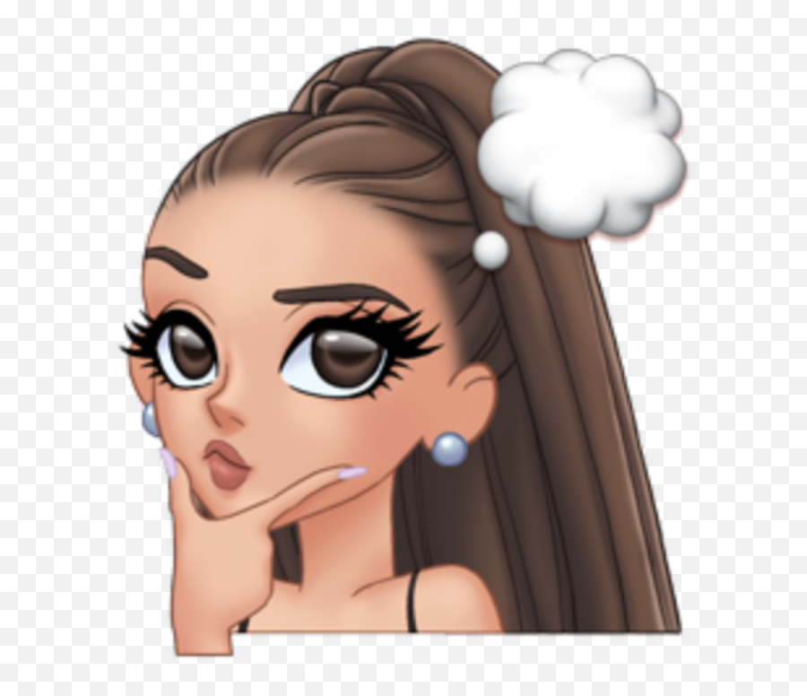 Arianagrande Arimoji Pensive Think Thinking Balloon Clo - Ariana Arimojis Png,Pensive Emoji Transparent