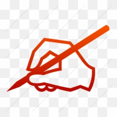 Iconsetc Simple Red Gradient Classica Signature Right Hand - Rewrite Clipart png