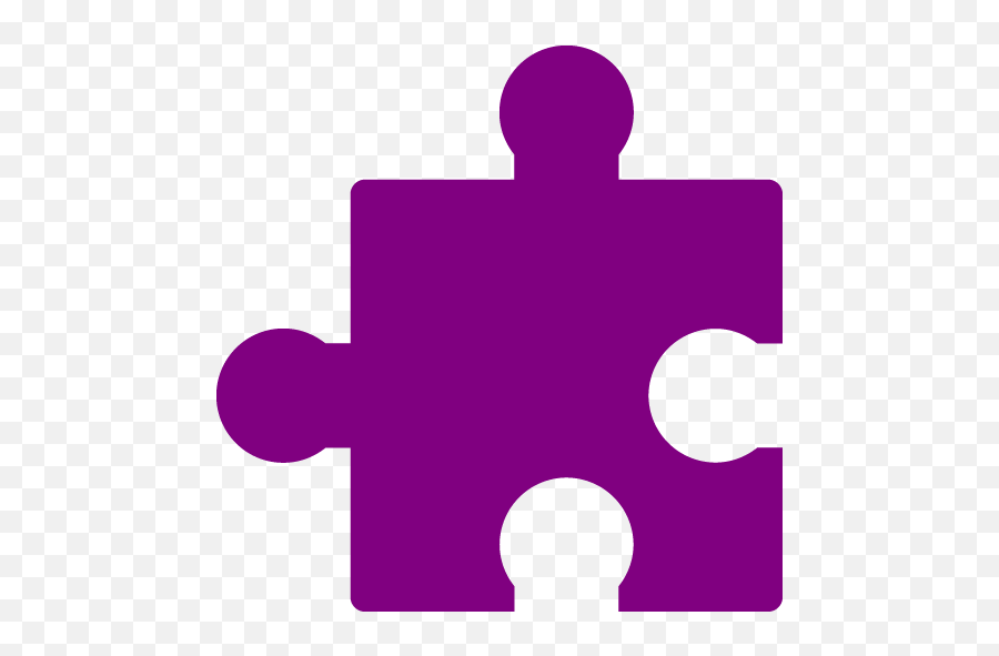 Purple Puzzle 2 Icon - Free Purple Puzzle Icons Puzzle Icon Png Black,Puzzle Piece Icon Png