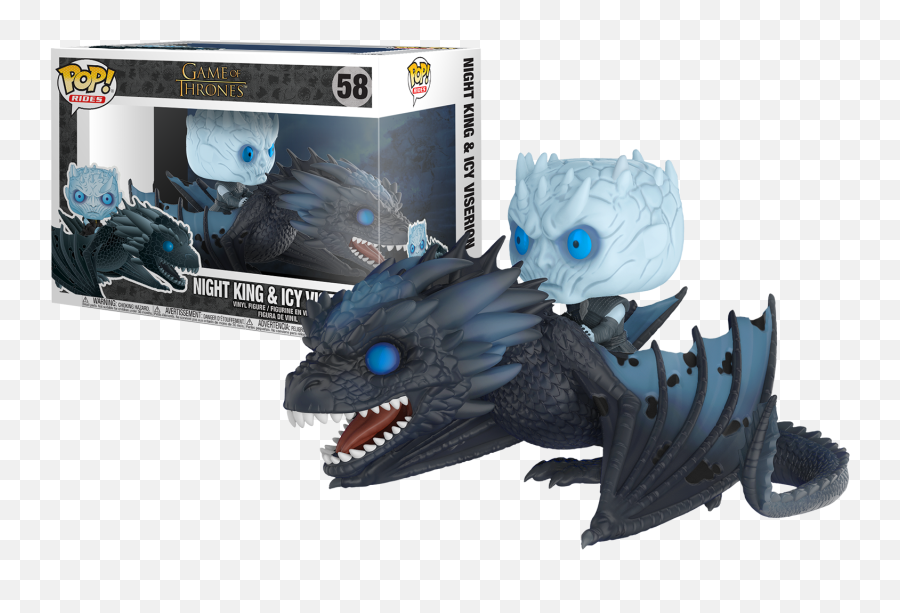 Funko Ride - Night King And Icy Viserion Funko Pop Png,Game Of Thrones Dragon Png