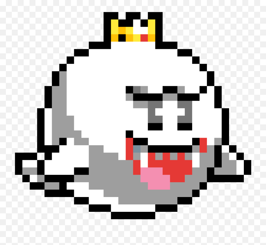 Download King Boo - King Boo Mario Pixel Art Png Image With King Boo Pixel Art,Mario Pixel Png