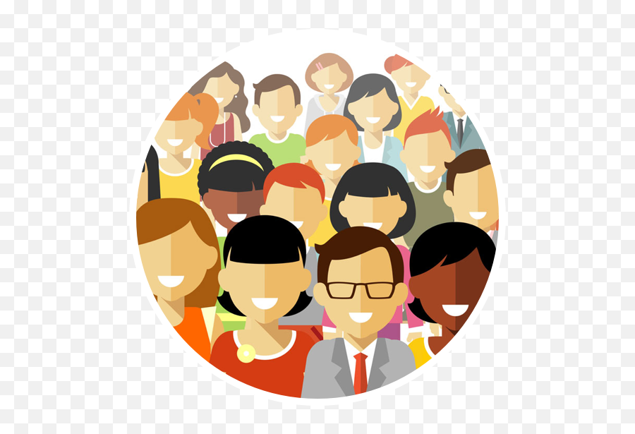 People Round Icon Png - Group Of People Clipart,People Icon Png