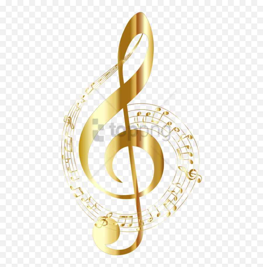 Free Png Gold Music Notes Image - Transparent Background Gold Music Notes Png,Treble Clef Transparent Background