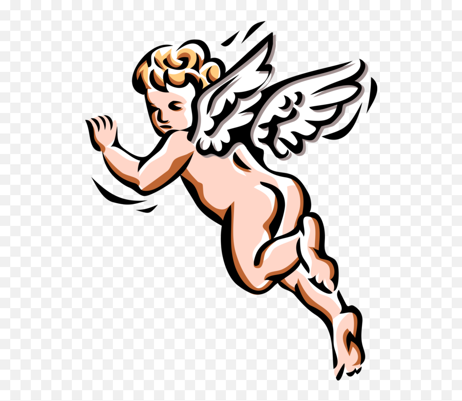 Vector Illustration Of Angelic Spiritual Cherub Angel - Cherub Clipart Png,Cherubim Icon