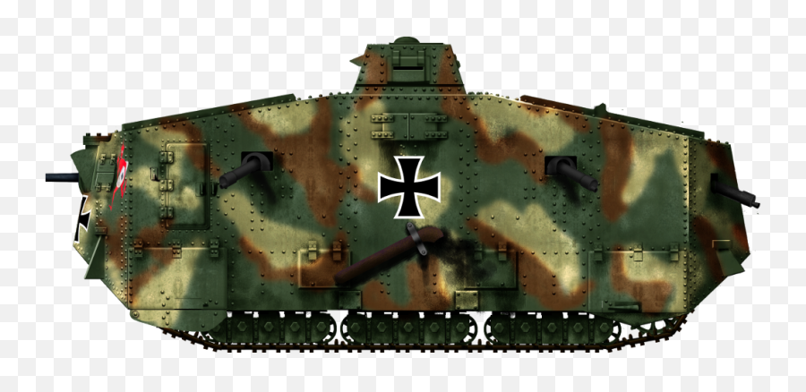 Sturmpanzerwagen A7v - Ww1 German Tank Png,Tank Transparent Background