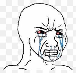 Troll Angry Crying Meme Depressed Memezasf Trendy Funny - Sad Face Meme png