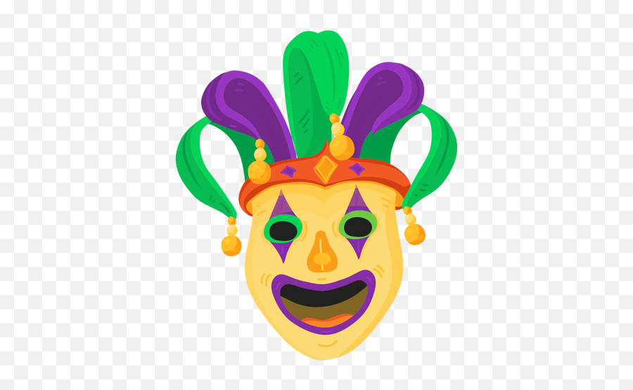 Mask Clown Buffoon Jester Flat - Free Mardi Gras Clown Png,Jester Png