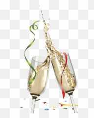 Champagne New Yearu0027s Transparent U0026 Png Clipart Free - Sparkling Wine Glass Png,New Year Transparent