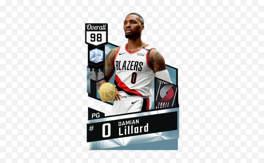 Damian Lillard - Nba 2k17 Custom Card 2kmtcentral Dwight Howard 2k Card Png,Damian Lillard Png