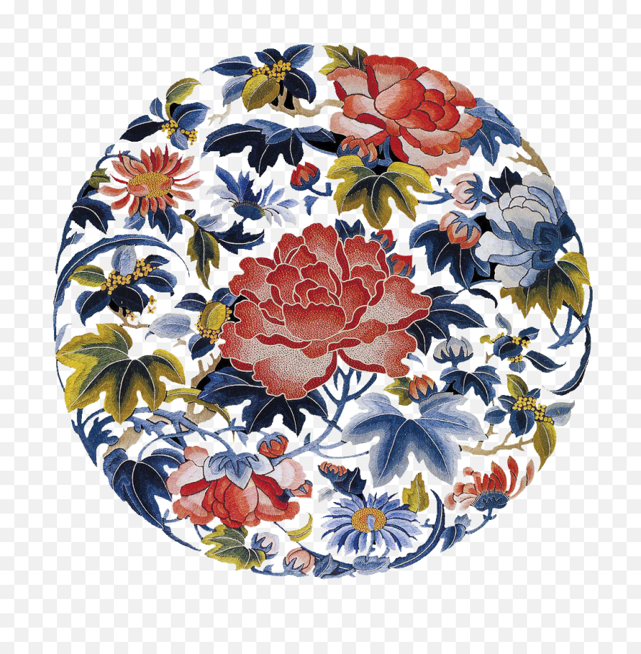 Download Plate Designs Flower Chinese Traditional China - Chinese Flower Emboirery Pattern Png,Png Designs