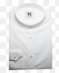 White Oxford With Mandarin Collar Png Shirts