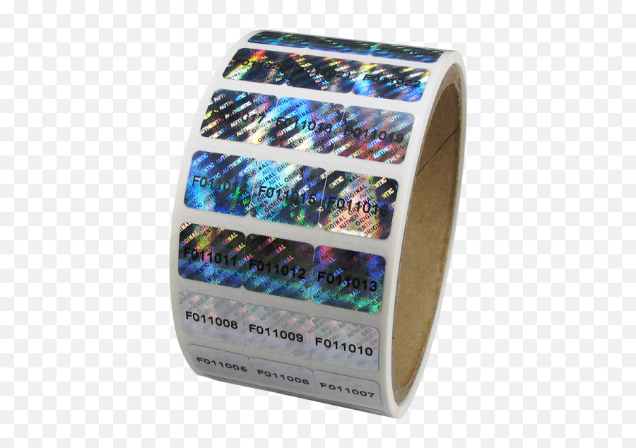 Hologram With Barcode Labels In Roll - Holographic Roll Label Png,Hologram Png