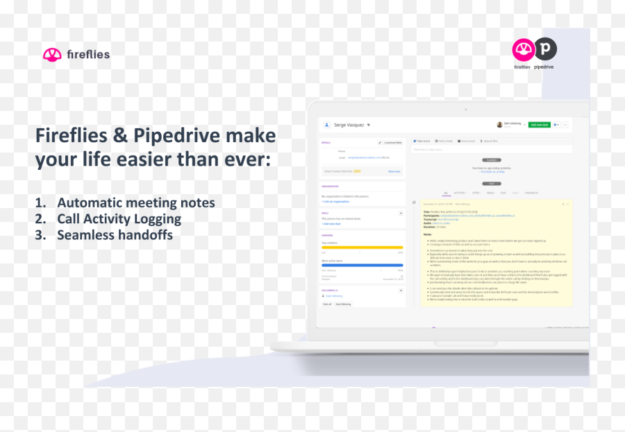 Firefliesai - Recording U0026 Transcription App Pipedrive Screenshot Png,Fireflies Png Firefliesai - Recording U0026 Transcription App Pipedrive Screenshot Png,Fireflies Png