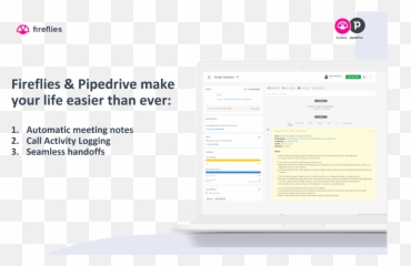 Firefliesai - Recording U0026 Transcription App Pipedrive Screenshot Png,Fireflies Png