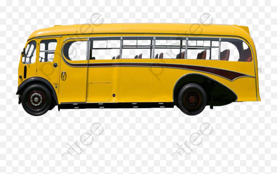 Bus Clipart Vintage - Bus School Psd Png Download Full Vintage Bus Yellow,Bus Clipart Png