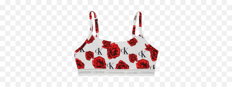 Calvin Klein Underwear Ck One Unlined Floral Bralette - Calvin Klein Rose Bralette Png,Calvin Klein Logo Png