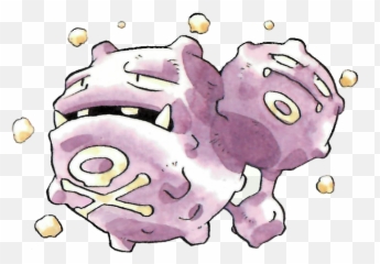 Download Hd Weezing Pokemon Red And Green Official Game Art - Pokemon Weezing Png Red,Pokemon Red Png