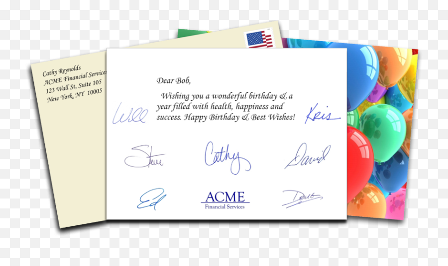 Automated Birthday Cards Business Greeting The - Birthday Cards From Businesses Png,Happy Birthday Logos