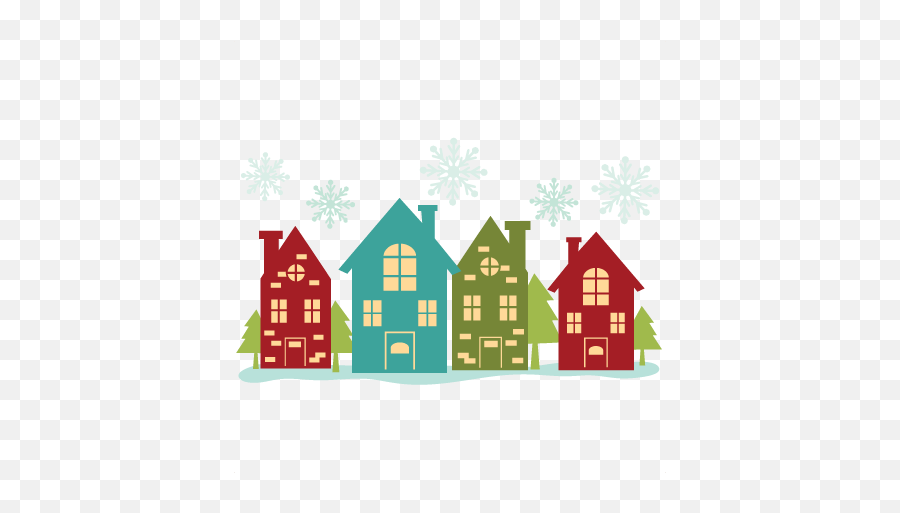Download Christmas House Border Svg Cutting Files - Christmas House Border Png,House Silhouette Png