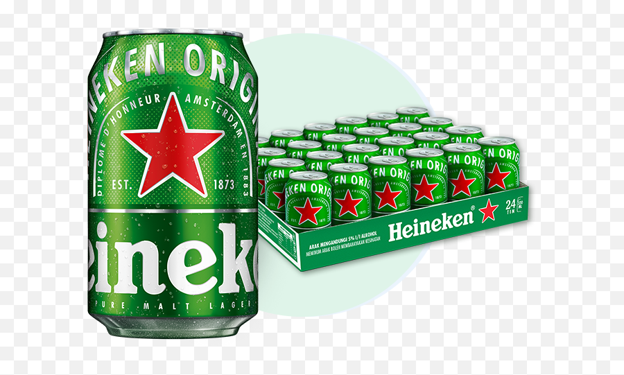 Heineken 24 Can Pack - Heineken Beer Malaysia Price Png,Heineken Logo Png