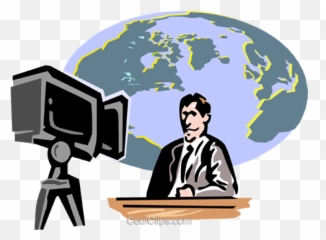 News Anchor Royalty Free Vector - Clipart Png