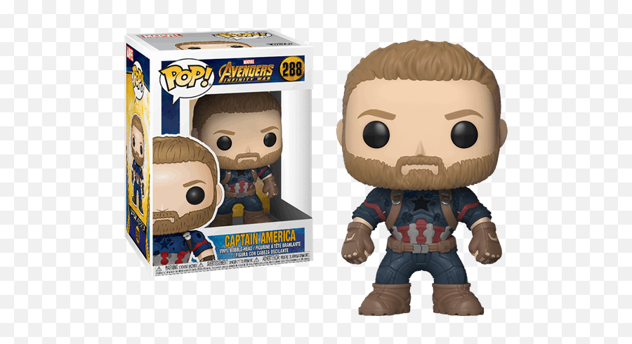 Marvel - Avengers Infinity War Captain America Pop Vinyl Figure Captain America Pop Figures Png,Captain America Comic Png