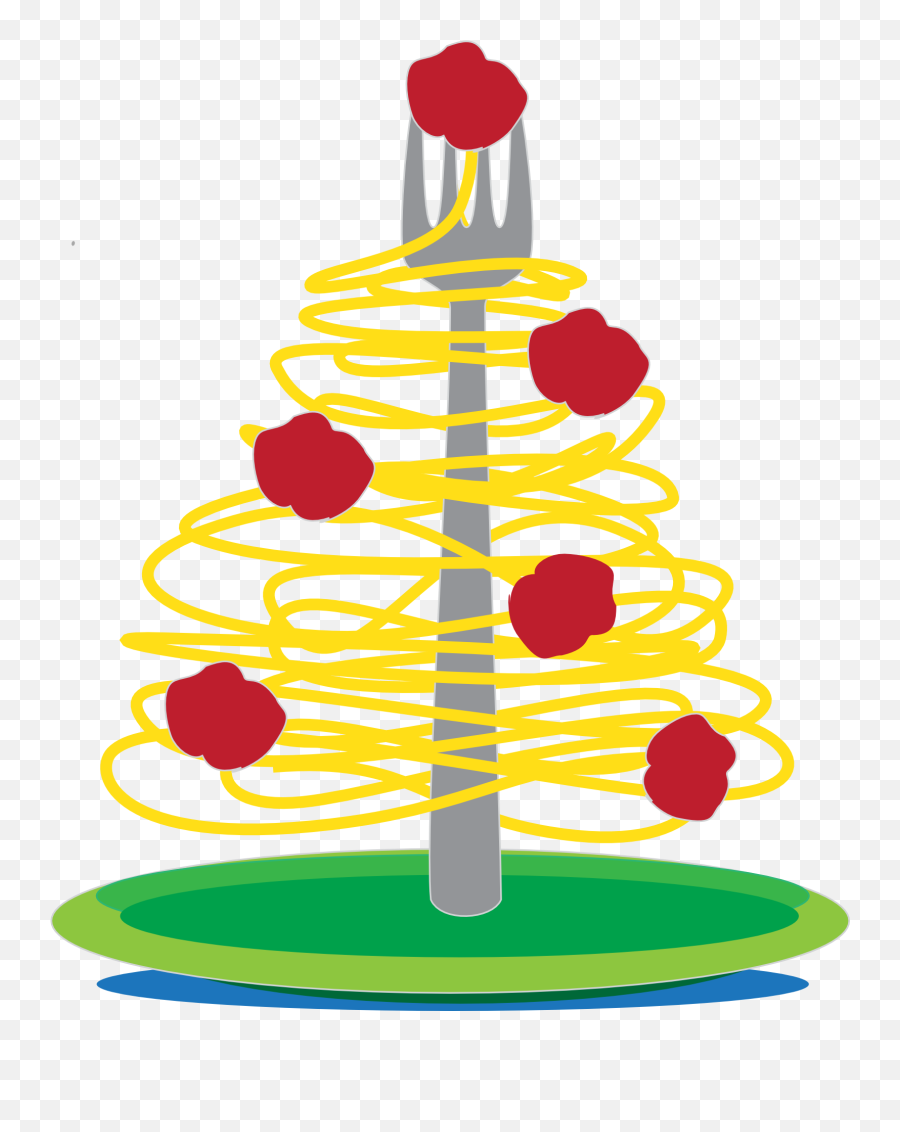 Spaghetti In The Form Of A Christmas Tree - Christmas Spaghetti Clipart Png,Spaghetti Transparent Background