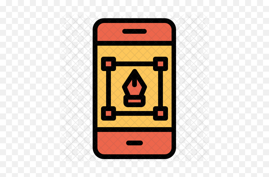 Vector Phone Icon Of Colored Outline - Scale And Rotate Icon Png,Phone Vector Png