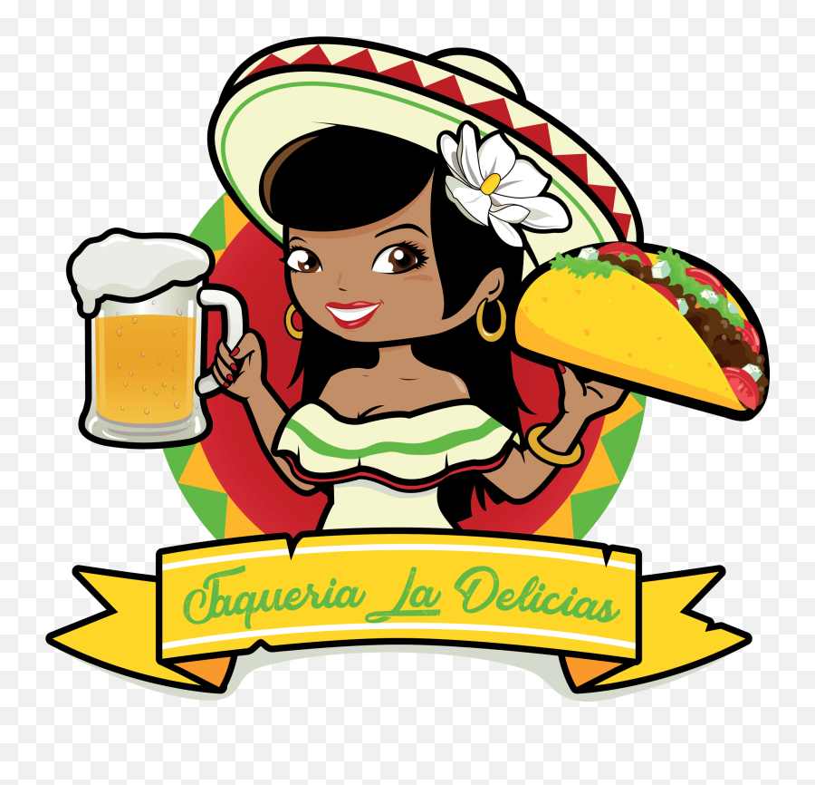 Clipart Happy Taco - Mexican Lady Clipart Png,Taco Clipart Png