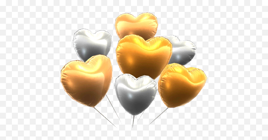 Silver - Mario Kart Tour Heart Balloons Png,Silver Heart Png