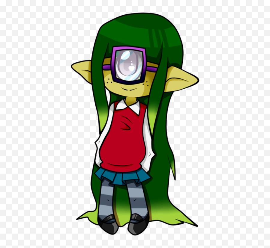 Cyclops Girl By Riverfisk - Anime Girl Cyclops With Glasses Cyclops Wearing Glasses Png,Cyclops Png