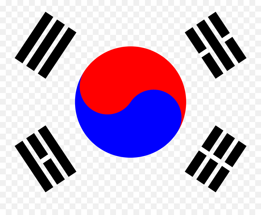 South Korea Flag 2018 Clipart - South Korea Flag Png,Korean Flag Transparent