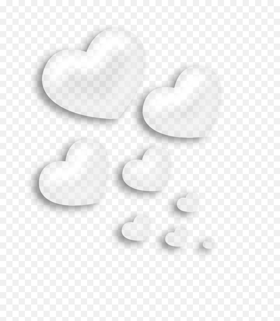 Download Transparent Hearts Decorative - Transparent White Heart Png,Transparent Hearts