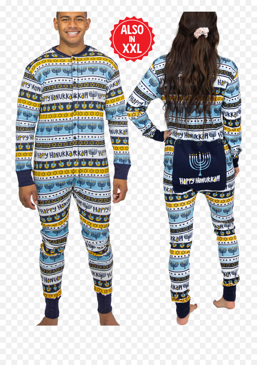 Happy Hanukkah Adult Onesie Menorah Flapjack - Chanukah Adult Onesie Png,Hanukkah Icon