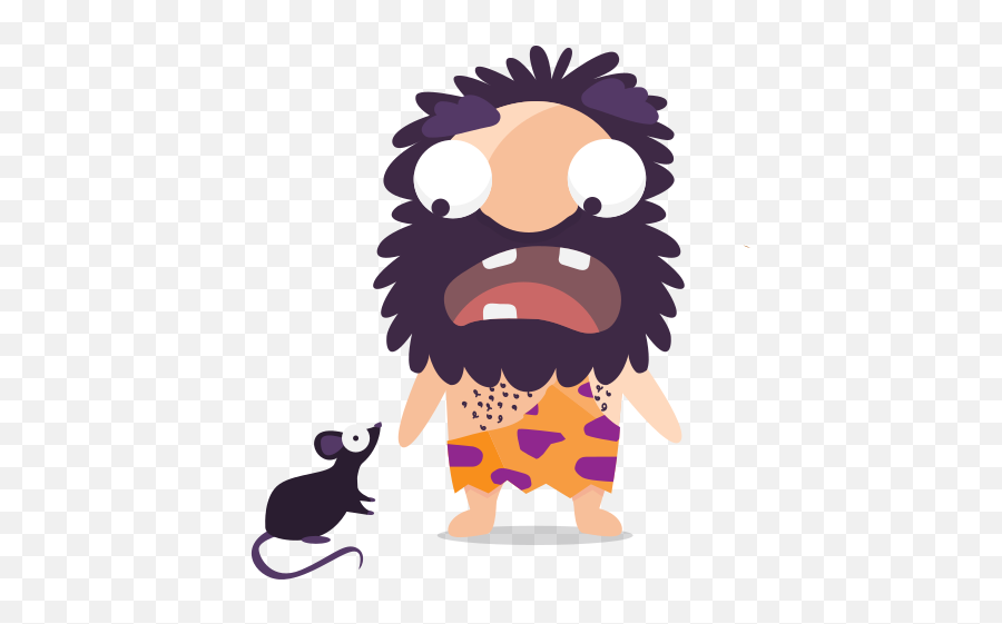 Cave Man Emoticon Emoji Sticker - Icon Png,Scared Emoji Png