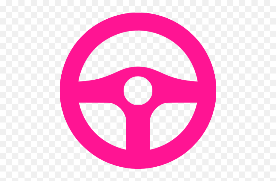 Deep Pink Steering Wheel Icon - Pink Steering Wheel Icon Png,Steering Wheel Icon Png