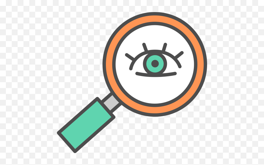 Free Magnifier Icon Of Colored Outline Style - Available In Eye With Magnifier Icon Png,Magnifier Icon Png