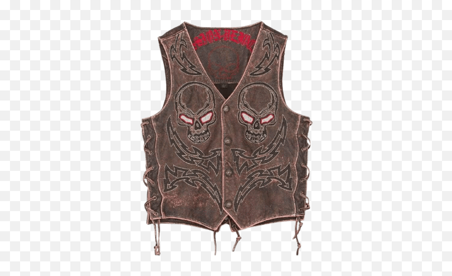 Skull Leather Jacket - High Quality Sleeveless Png,Icon Moto Motorcycle Jacket