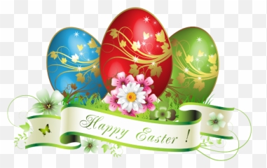 Download Free Postcard Eggs Greeting Decoration Easter Bunny - Happy Png
