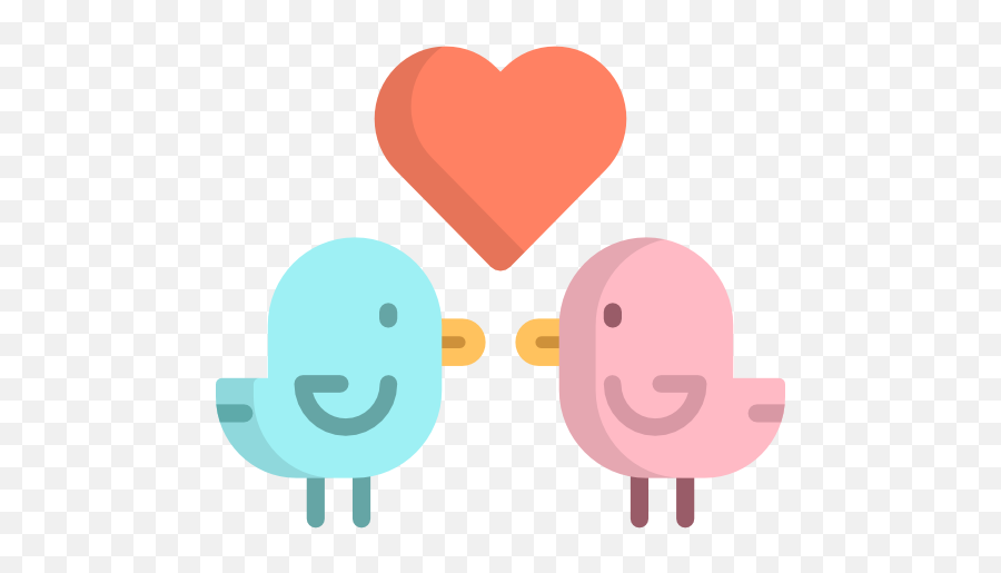 Birds - Free Animals Icons Happy Png,Heart Flat Icon
